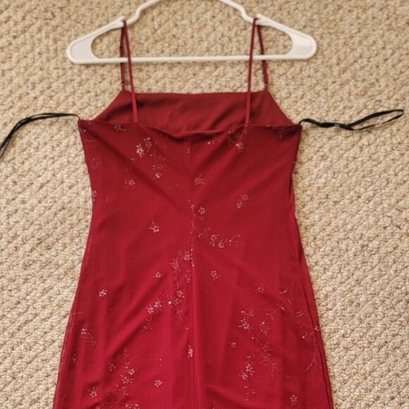 CITY TRIANGLES 90s Babydoll Burgundy Whimsigoth Dark Fairy Dress M Flora - Picture 8 of 9